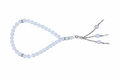 20C: 33 Beads White silver trim (6mm)(14")