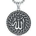 21R: .925 Sterling Silver Vintage Style Allah Pendant (1")