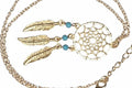 21J: Dream Catcher Necklace  (1") w/ 19" chain (Gold)
