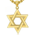 21M: Star of David .925 Sterling Silver w/ 18K Gold Plated (1")