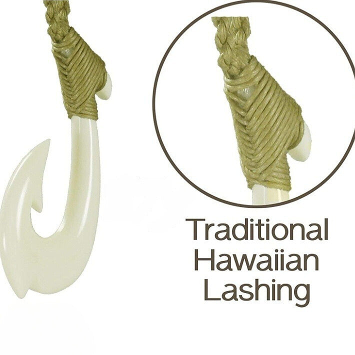 21P: Hand Carved Bone Fish Hook Pendant (1"-1.5")