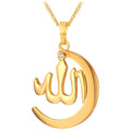 21VC: 18K Gold Plated Allah Crescent (1.5")