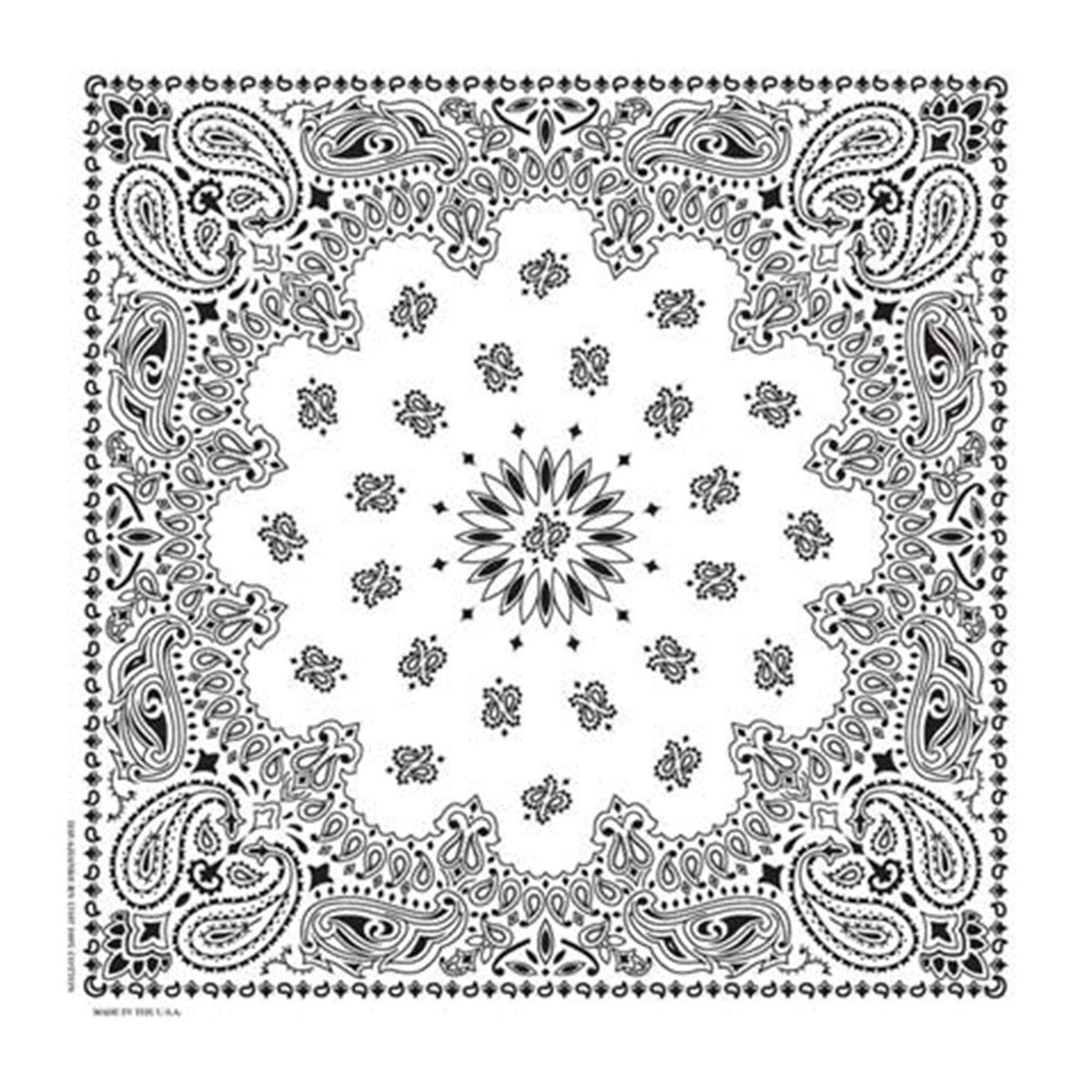 3C. White Bandana (22" x 22")