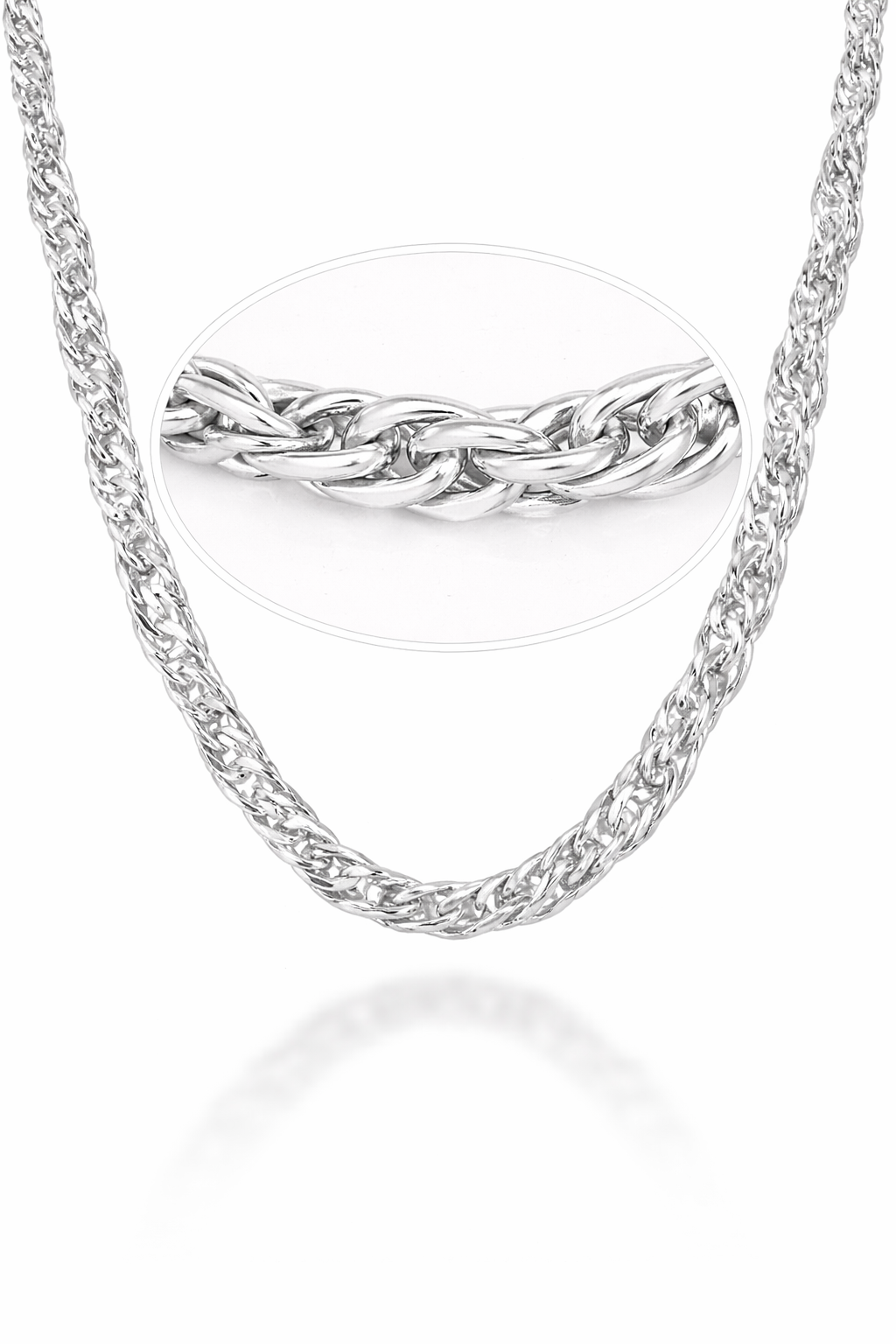 22A: Singapore Chain Italian .925 Sterling Silver 3mm (24")