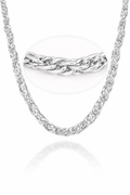 22A: Singapore Chain Italian .925 Sterling Silver 3mm (24")