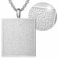 21T: African Script Ayatul Kursi PENDANT Stainless steel  (1.5")