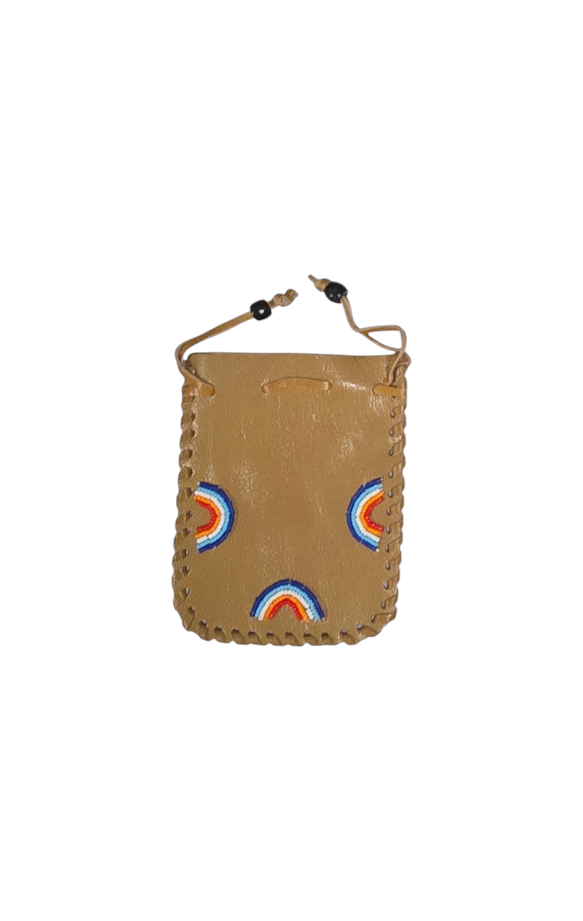 7I: Beaded Rainbow Medicine Bag (3" X 2")