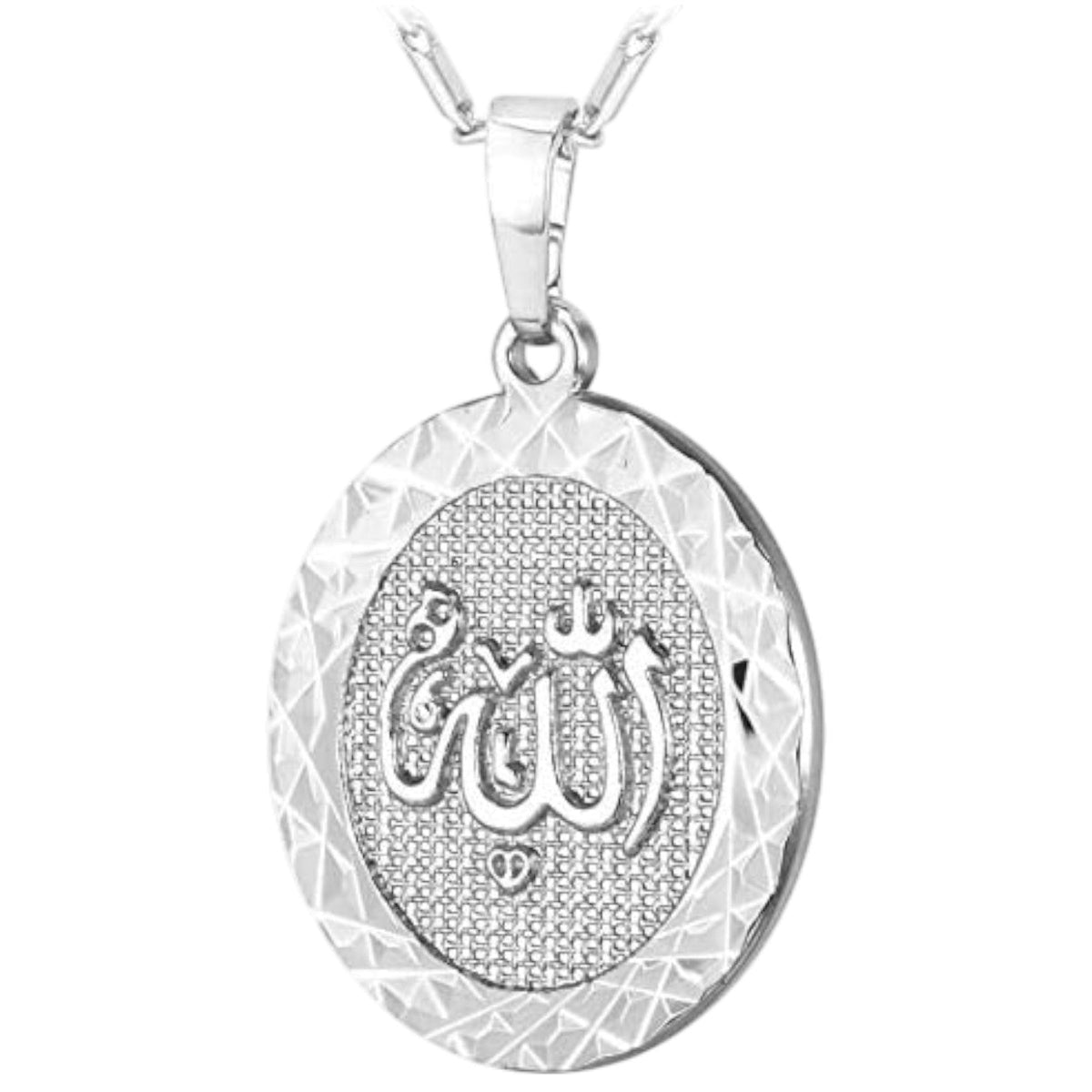 21VE: Platinum Plated Allah Pendant (1.5")