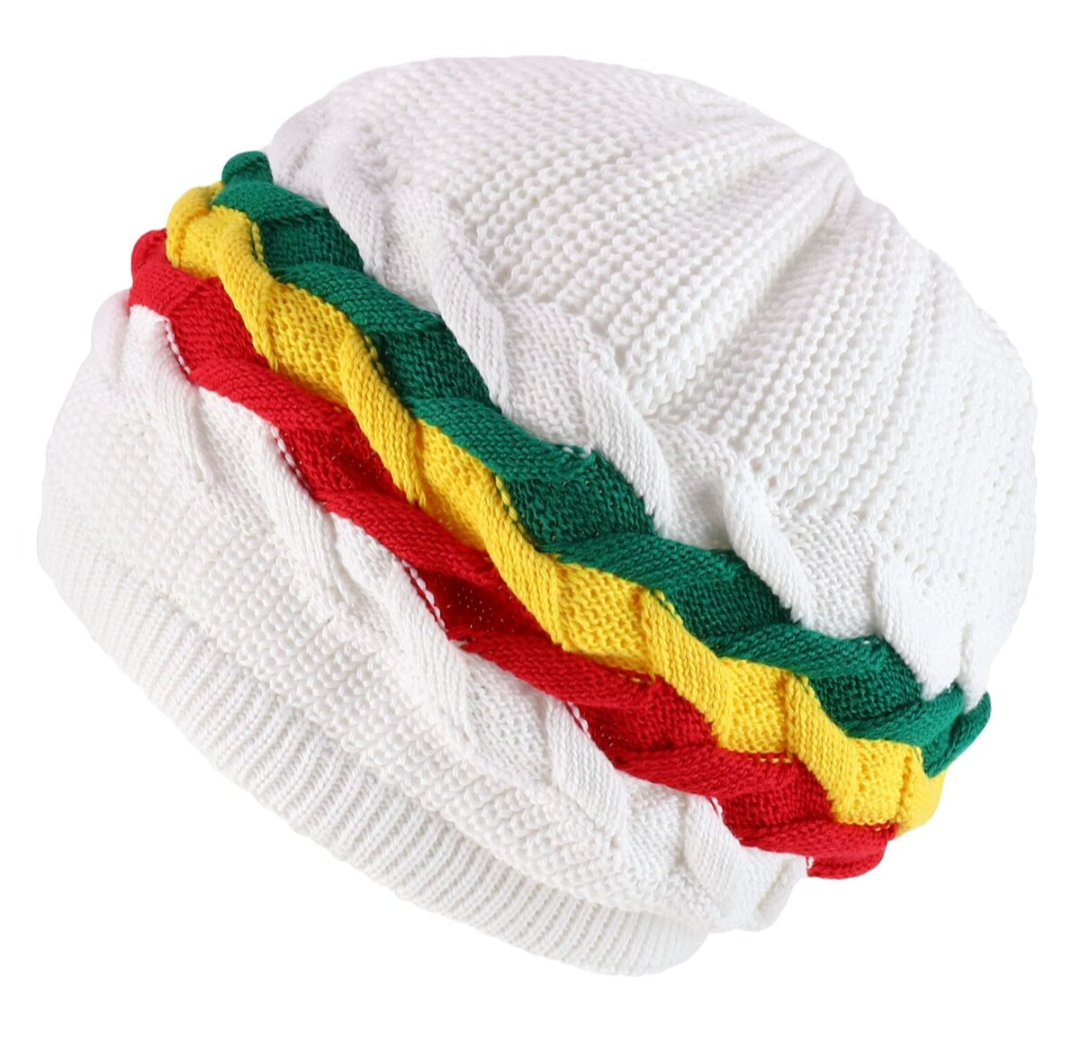 3JJ: Multi Colored Braided Rasta Crown (L)