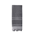 4C: Gray Keffiyeh Shawl Patterned (42" x 42")